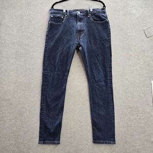 Levi's 512 Men Jeans 36X32 Blue Denim Slim Taper Button 29" Inseam Cotton